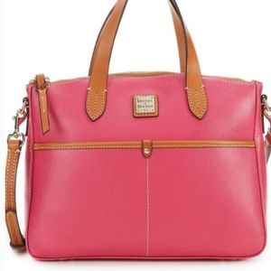 Vintage Hot Pink Dooney & Bourke Small Daniela Satchel
